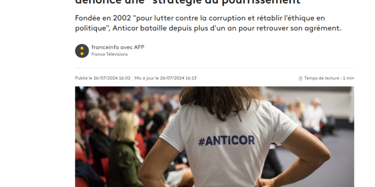 Le gouvernement refuse d’octroyer un agrément à Anticor qui veut déposer plainte contre lui !