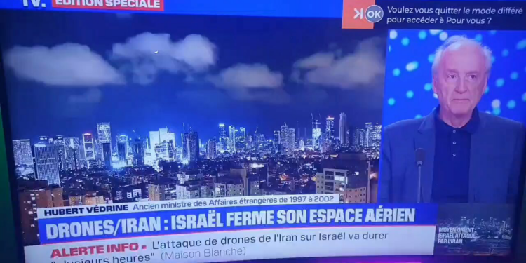 L’ex-ministre des Affaires étrangères, Hubert Vedrine, rappelle à un journaliste de BFMTV que l’israël a attaqué le consulat iranien à Damas